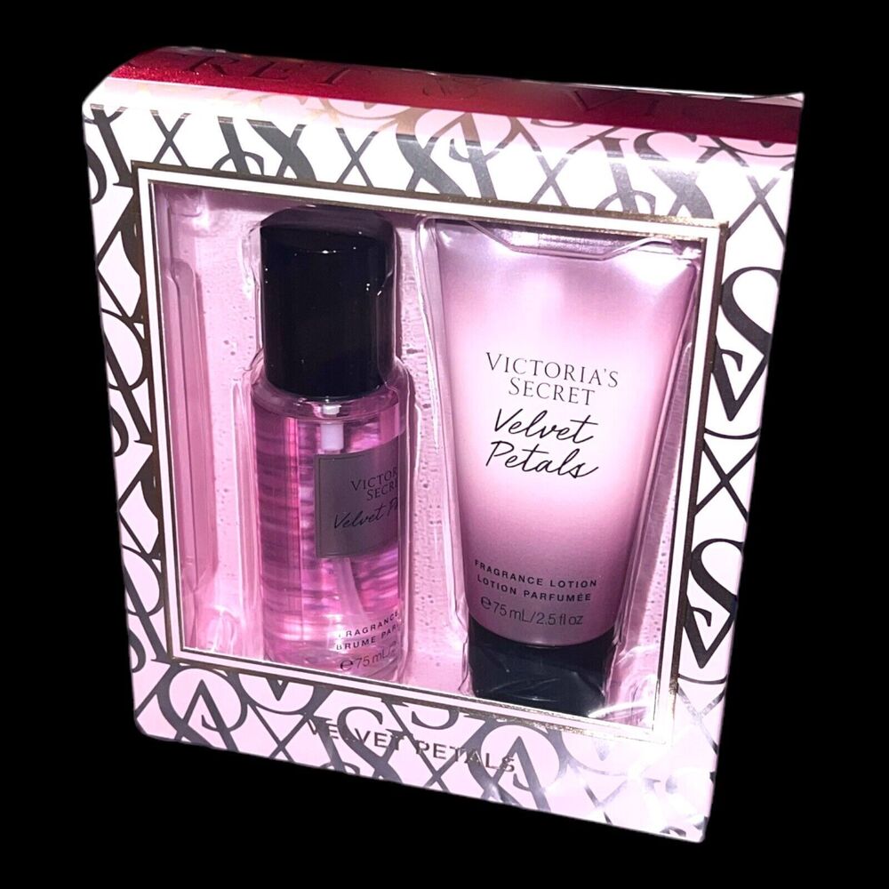 Victoria's Secret VELVET PETALS Fragrance Lotion & Body Mist Mini Gift Set TSA